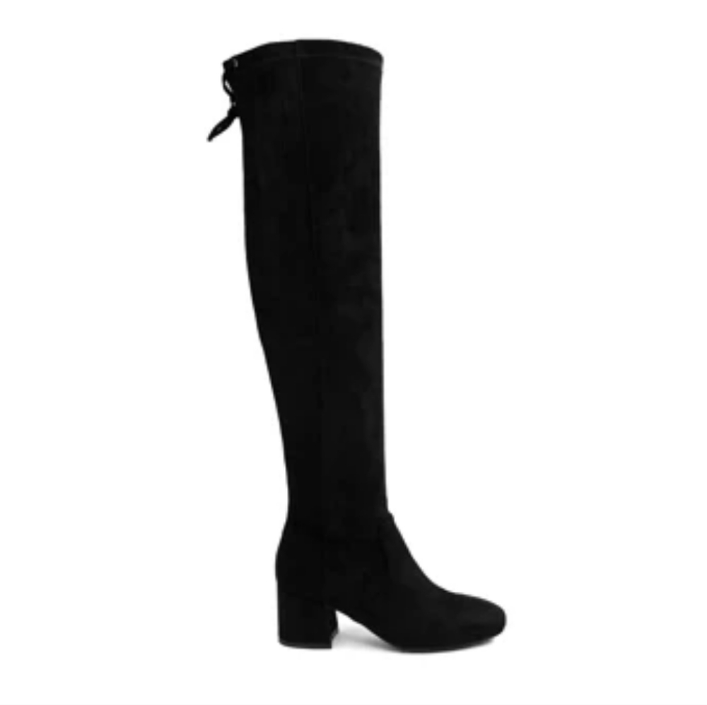 Sugar Women's Ollie Heels Round Toe Over-The-Knee Black Boots